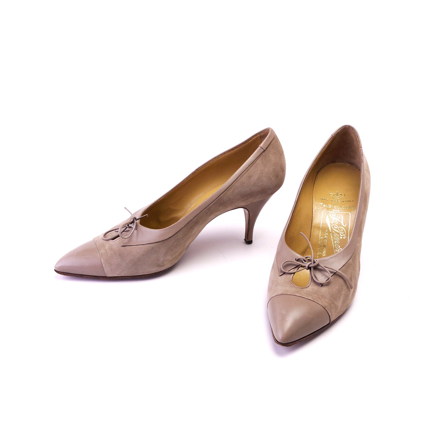 1960s Beige Stilettos Italo Colombo for Pinet UK 4.5