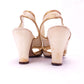 1930s White & Gold Evening Sandals by Raoul UK 5