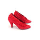 Stunning 1980s Red Suede Pumps by Ravel UK 3.5