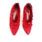 Stunning 1980s Red Suede Pumps by Ravel UK 3.5