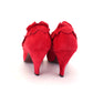 Stunning 1980s Red Suede Pumps by Ravel UK 3.5