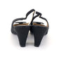 Rayne Black Silk With Rhinestones 1960s Slingbacks UK 4.5