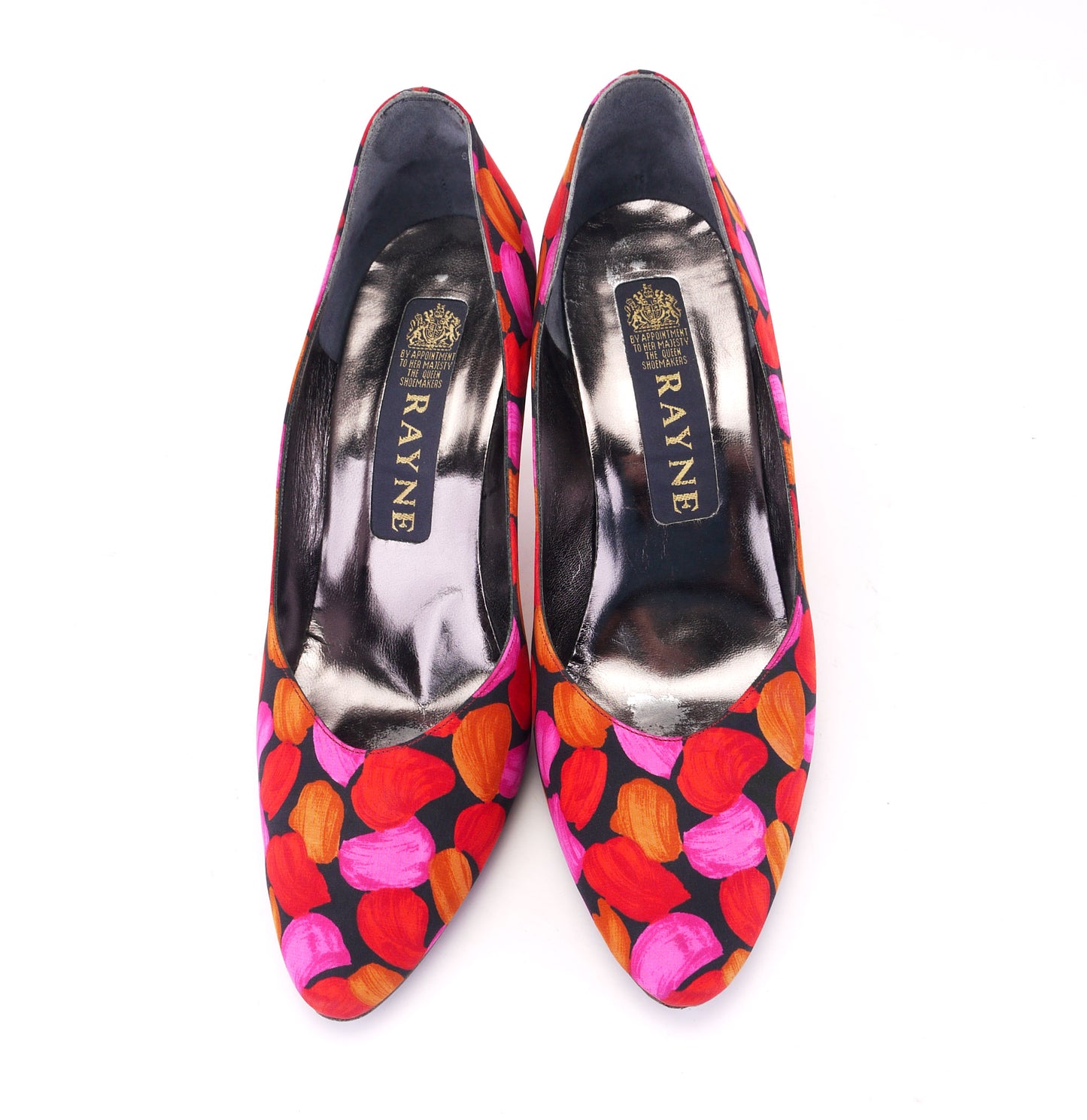 Rayne 1980s Pink Silk Shoes & Bag UK 6