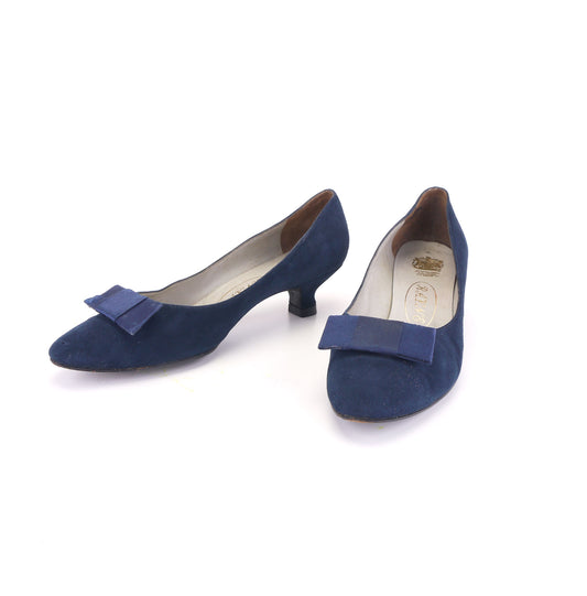 Rayne 1950s Navy Suede Pumps UK 4