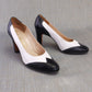 1970s Unworn Black & White Spectator Pumps by Rayne UK 5