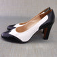 1970s Unworn Black & White Spectator Pumps by Rayne UK 5