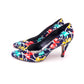 Rayne 1980s Silk Print Pumps & Bag UK 6