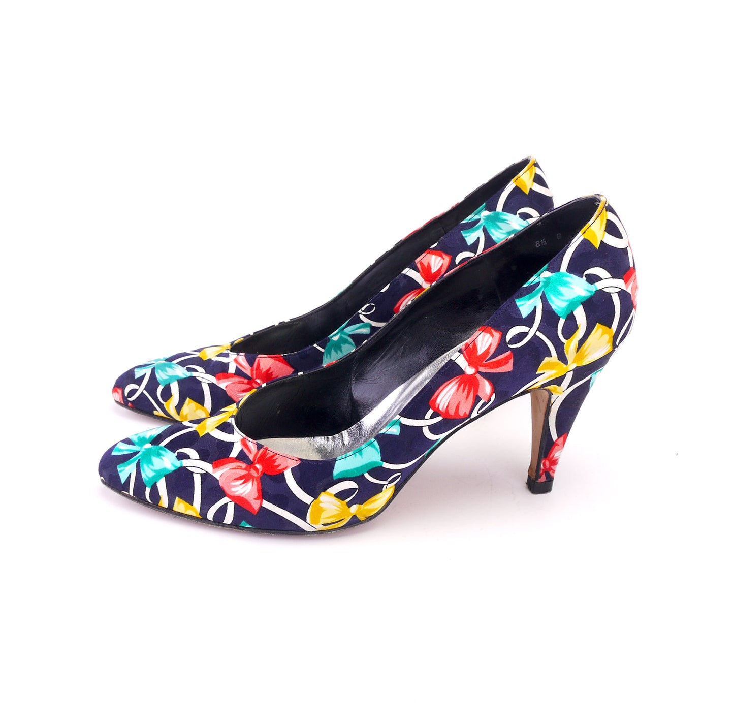 Rayne 1980s Silk Print Pumps & Bag UK 6