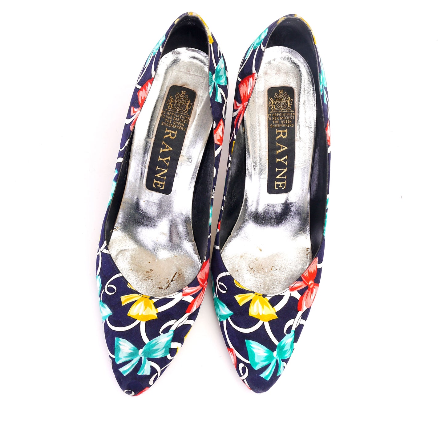 Rayne 1980s Silk Print Pumps & Bag UK 6