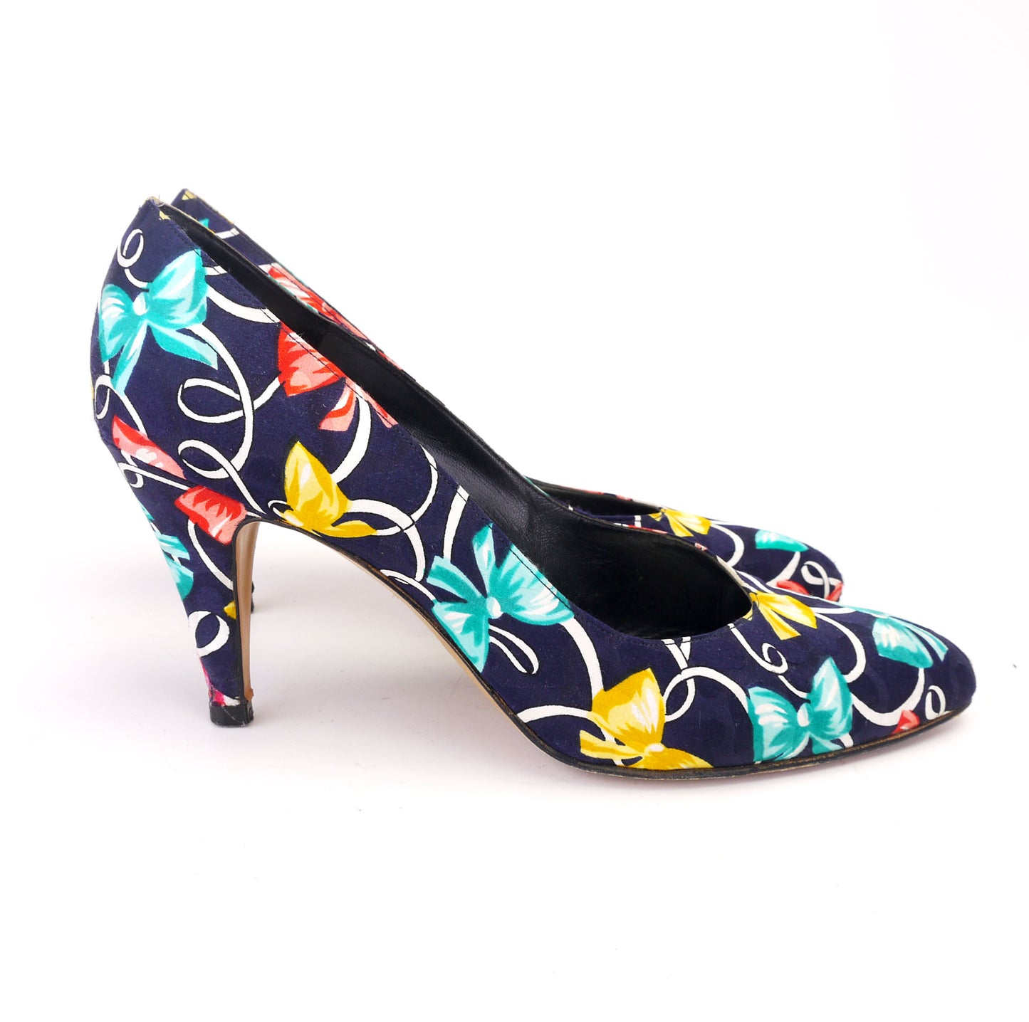 Rayne 1980s Silk Print Pumps & Bag UK 6