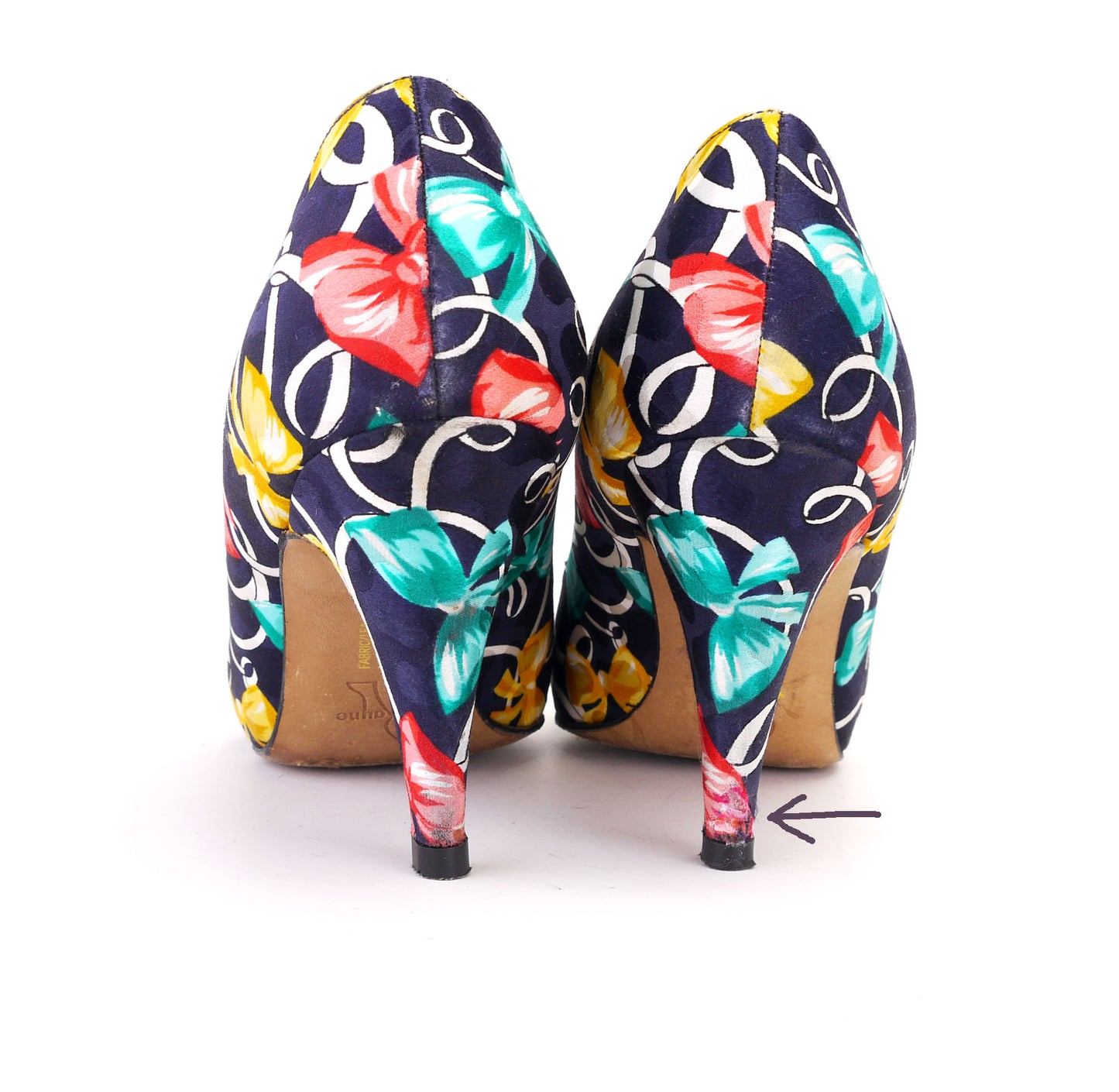 Rayne 1980s Silk Print Pumps & Bag UK 6