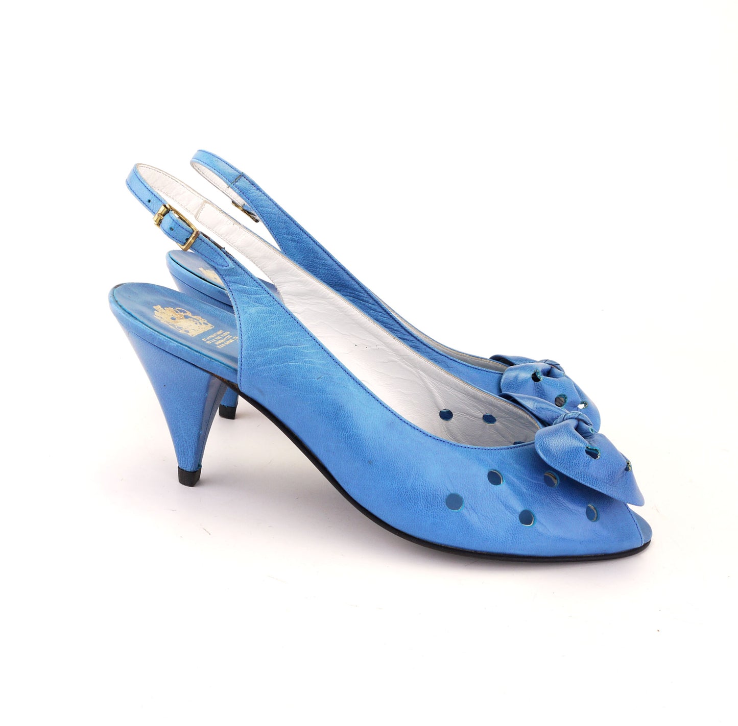 Rayne Deadstock Cobalt Blue Slingbacks by Rayne UK 4