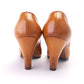 1950s Honey Tan Peep Toes by Rayne UK 6.5