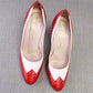 1970s Red & White Spectator Pumps by Rayne UK 3.5