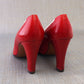 1970s Red & White Spectator Pumps by Rayne UK 3.5