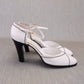 Rayne Deadstock White D'Orsay Pumps c1980 UK 4