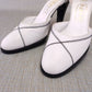 Rayne Deadstock White D'Orsay Pumps c1980 UK 4