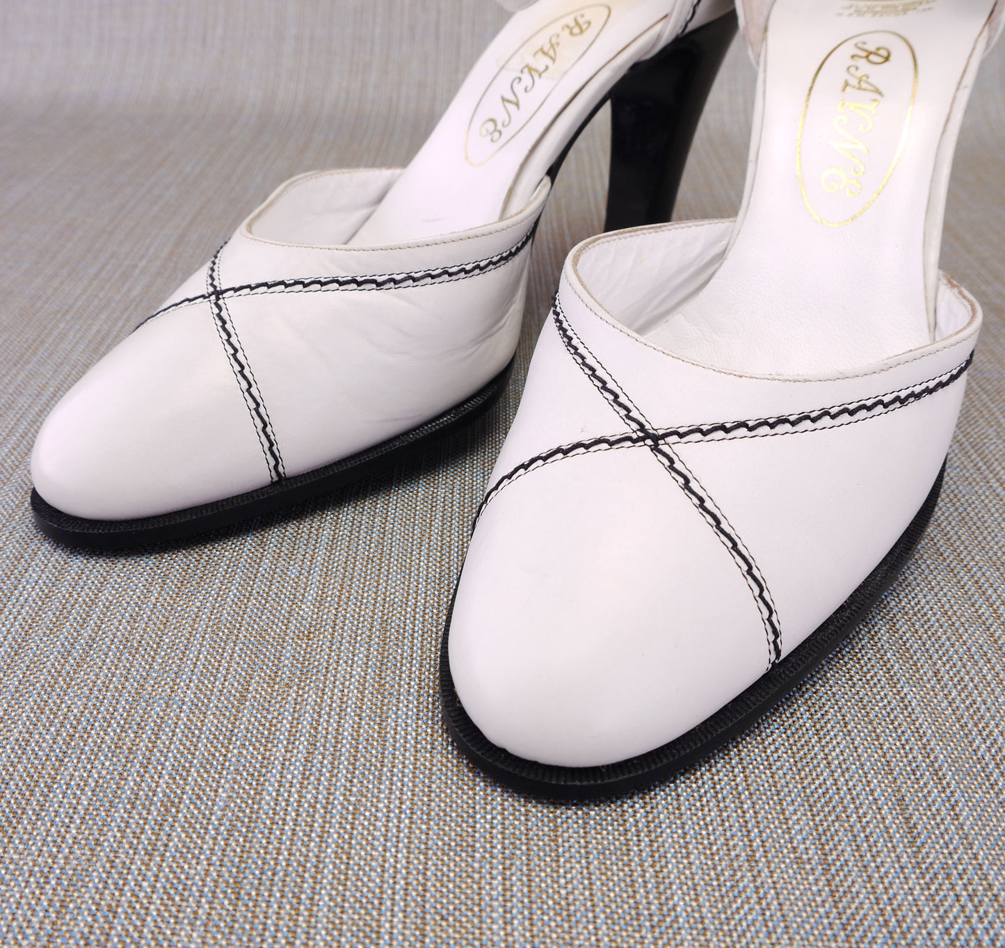 Rayne Deadstock White D'Orsay Pumps c1980 UK 4