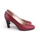 1970s Dark Red Brogued Pumps by Rayne UK 5.5
