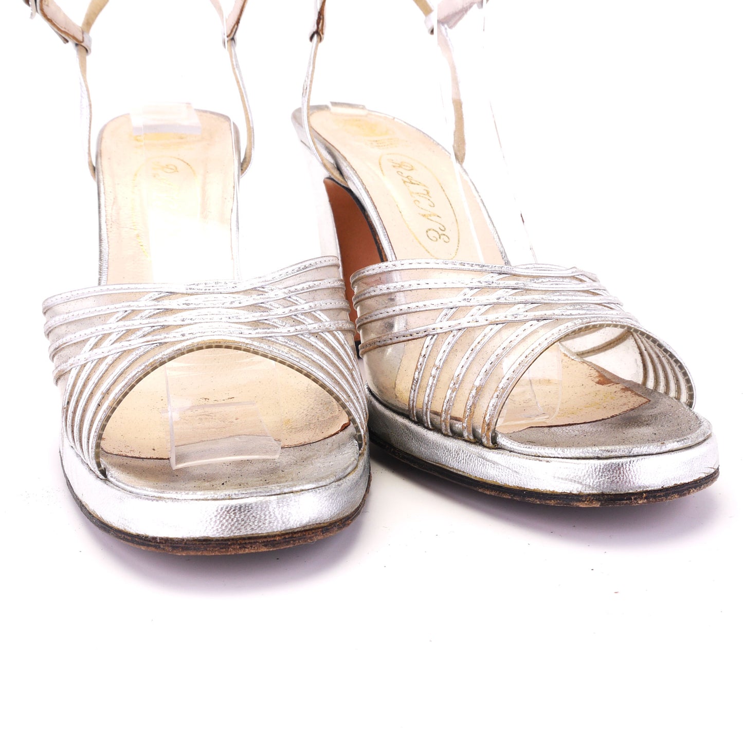 1970s Silver Platform Sandals by Rayne UK 5