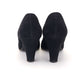 1940s / 50s Black n Gold Peep Toe Pumps by Russell & Bromley UK 5