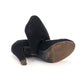 1940s / 50s Black n Gold Peep Toe Pumps by Russell & Bromley UK 5
