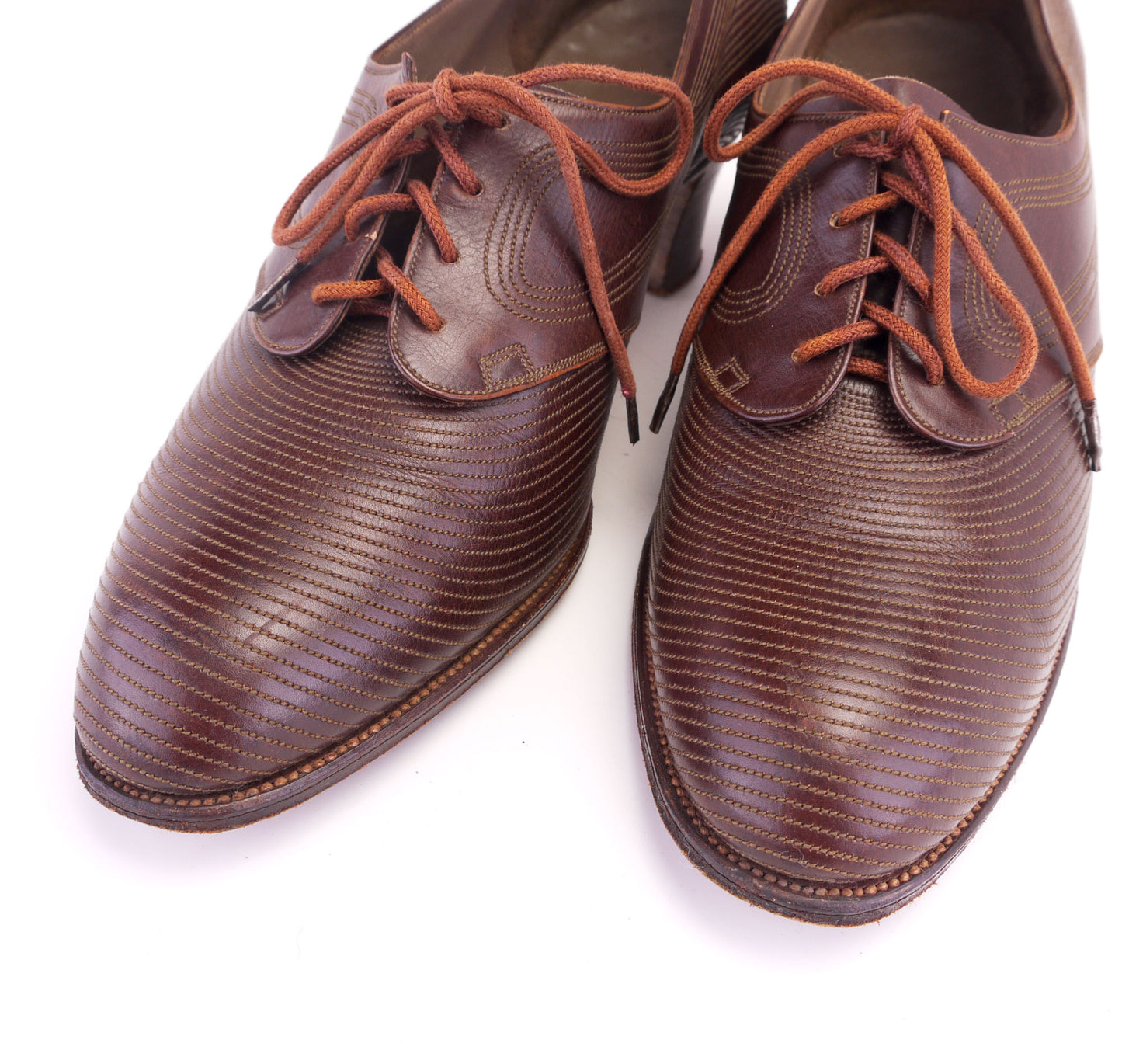 1930s Decorative Stitched Lace Ups by Reeves UK 4.5