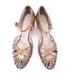 1930s Gold Strappy Sandals by Rheinberger UK 5.5