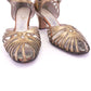 1930s Gold Strappy Sandals by Rheinberger UK 5.5