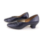 1930s Navy Leather Grecian Slippers by Robt Derby UK 5