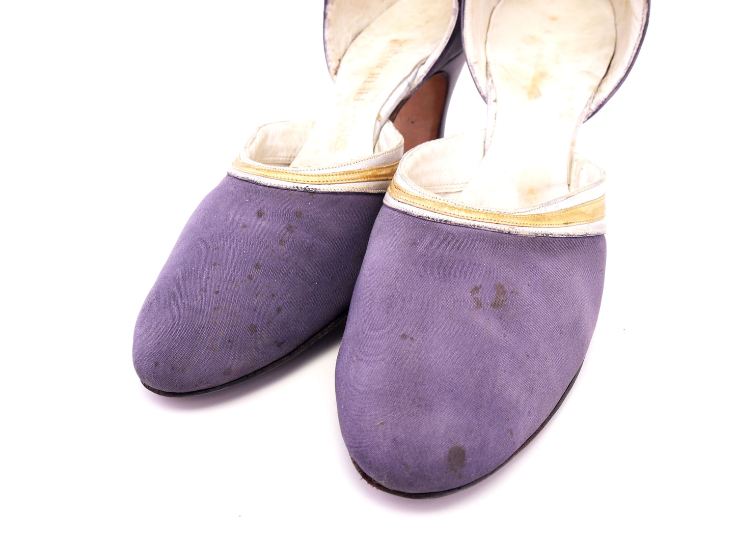1930s Saks Mauve & Kid Evening Shoes UK 3