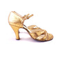1930s Saxone Gold Dancing Shoes UK 3.5