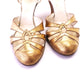 1930s Saxone Gold Dancing Shoes UK 3.5