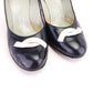 Chic 1950s Navy & White Pumps by Saxonette UK 4.5