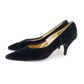 1960s Black Velvet Stilettos by Saxone UK 4