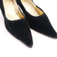 1960s Black Velvet Stilettos by Saxone UK 4