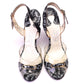 1950s Printed Leather & Vinyl Slingbacks by Saxone UK 4