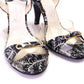 1950s Printed Leather & Vinyl Slingbacks by Saxone UK 4