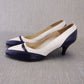Unworn Navy & White 1960s Pumps by Seducta UK 4