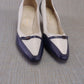 Unworn Navy & White 1960s Pumps by Seducta UK 4