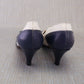 Unworn Navy & White 1960s Pumps by Seducta UK 4