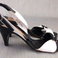 Charles Jourdan Seducta Black & White 80s Sandals UK 4.5
