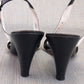 Charles Jourdan Seducta Black & White 80s Sandals UK 4.5