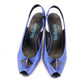 Seducta Blue & Black 1980s Sandals and Bag UK 4.5