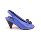 Seducta Blue & Black 1980s Sandals and Bag UK 4.5