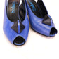 Seducta Blue & Black 1980s Sandals and Bag UK 4.5