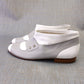 1980s Unworn Seducta Grey & White Ankle Boots UK 5