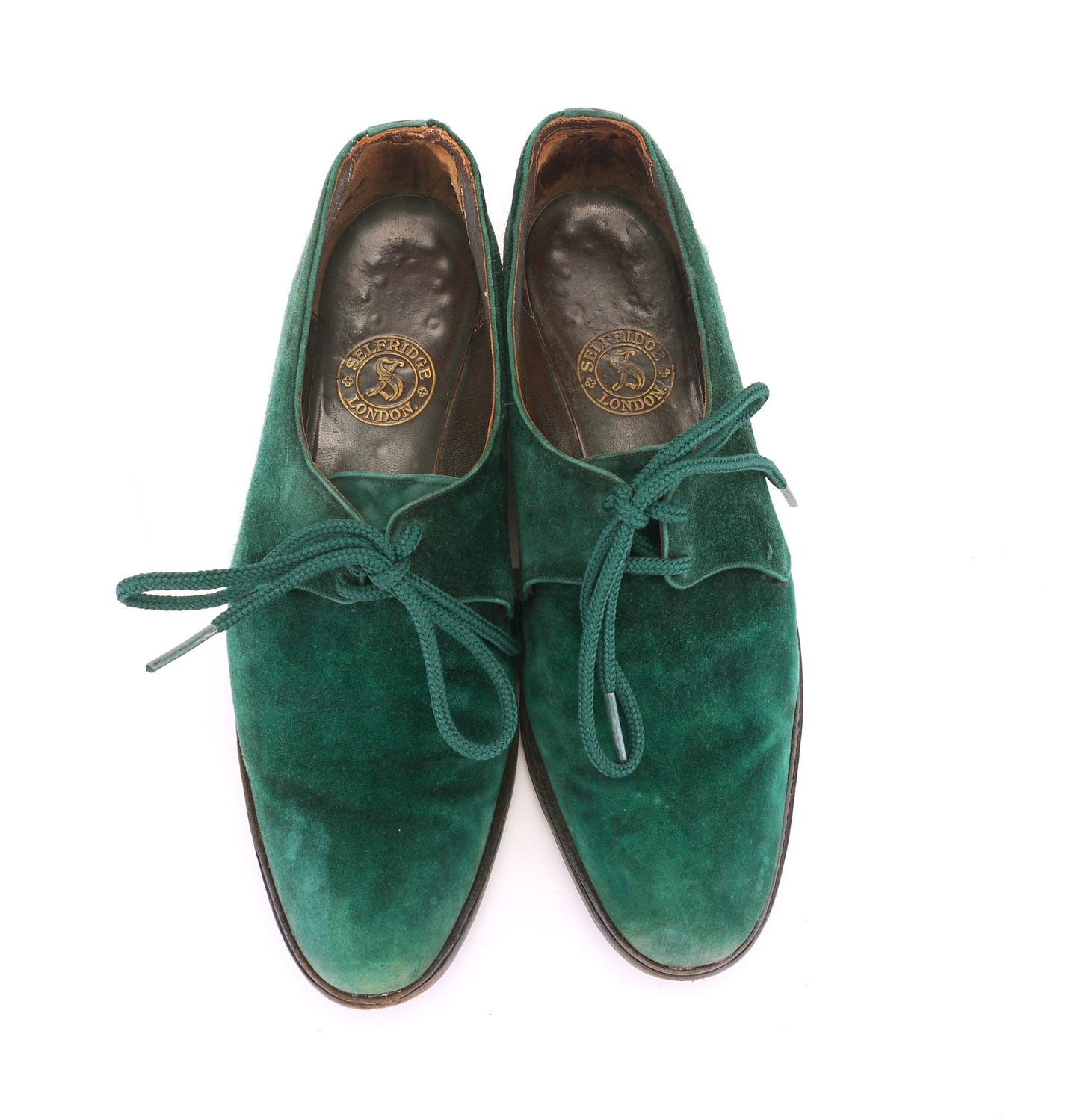 Green Suede Derbies from Selfridges c1930 UK 5