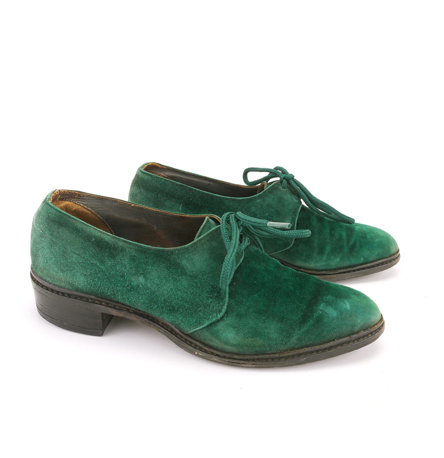 Green Suede Derbies from Selfridges c1930 UK 5