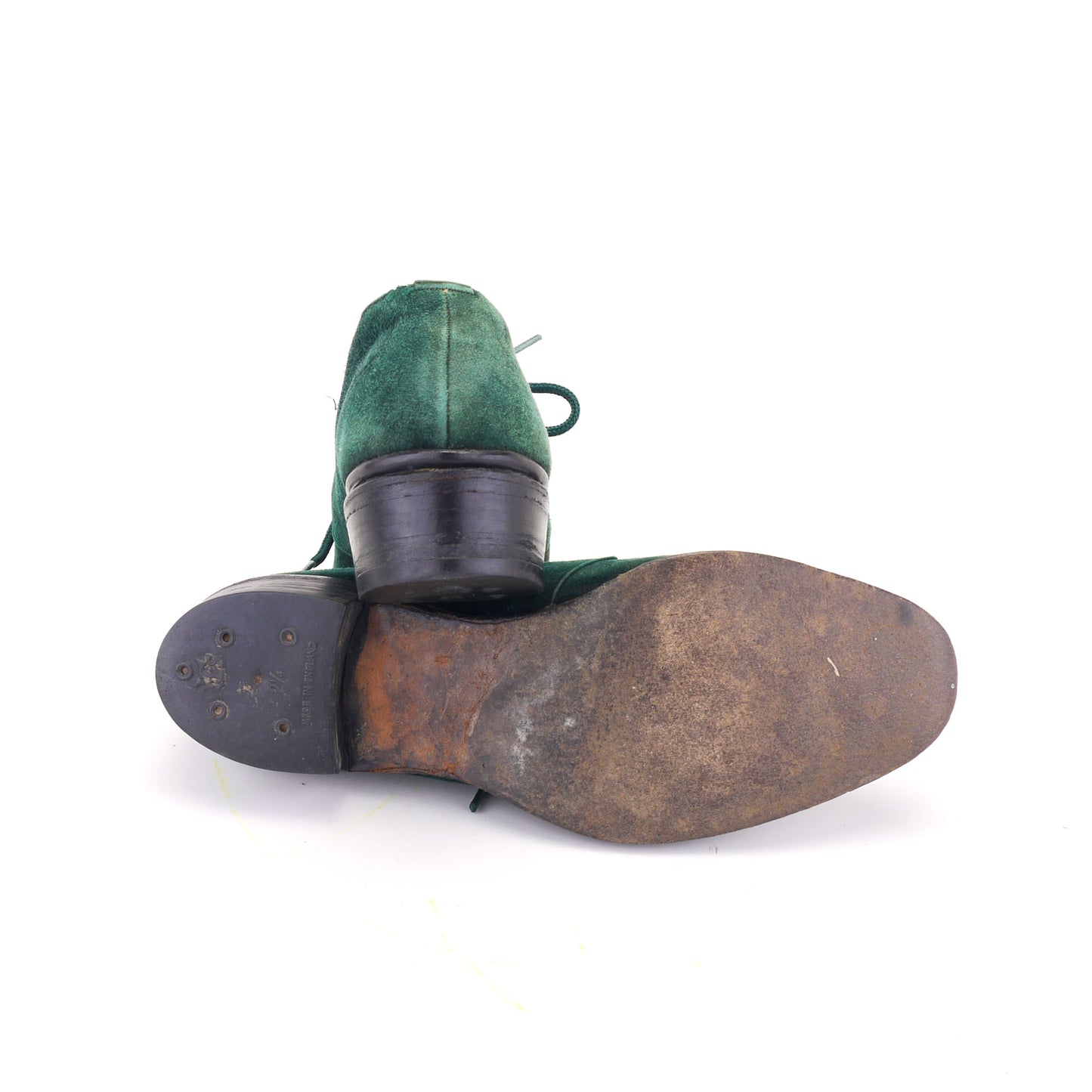 Green Suede Derbies from Selfridges c1930 UK 5